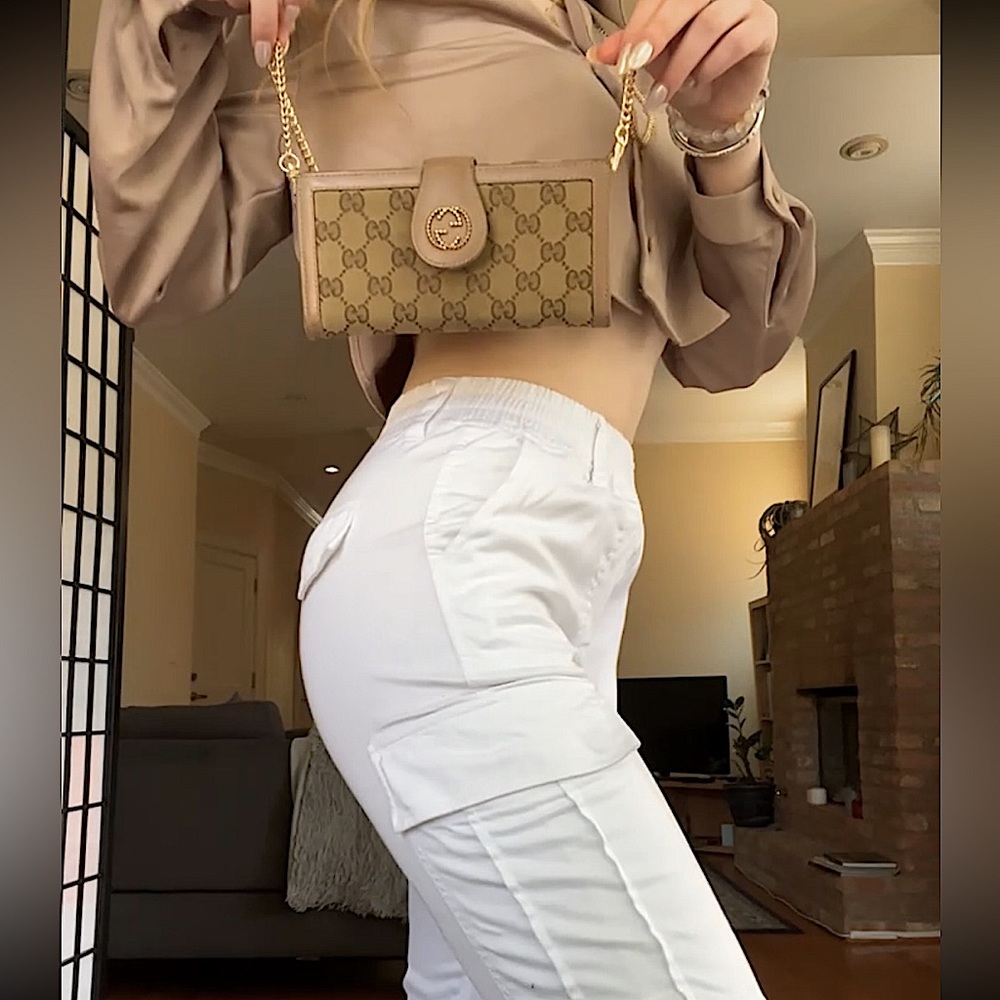 Gucci Long Chain Canvas Wallet